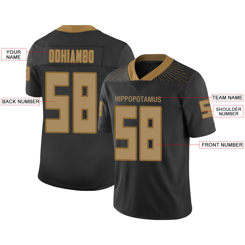 Custom Black Football Shirt Top
