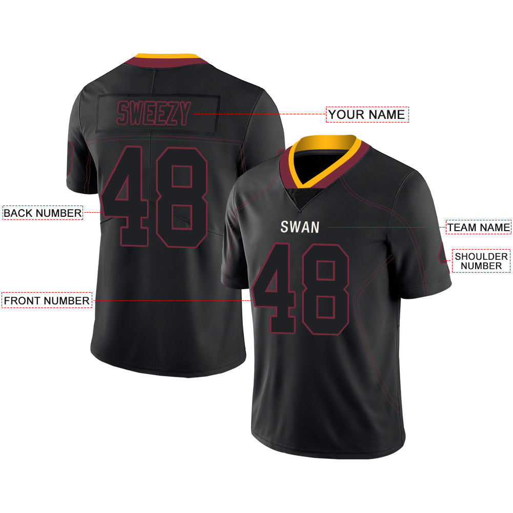 Custom Black Football Shirt Top