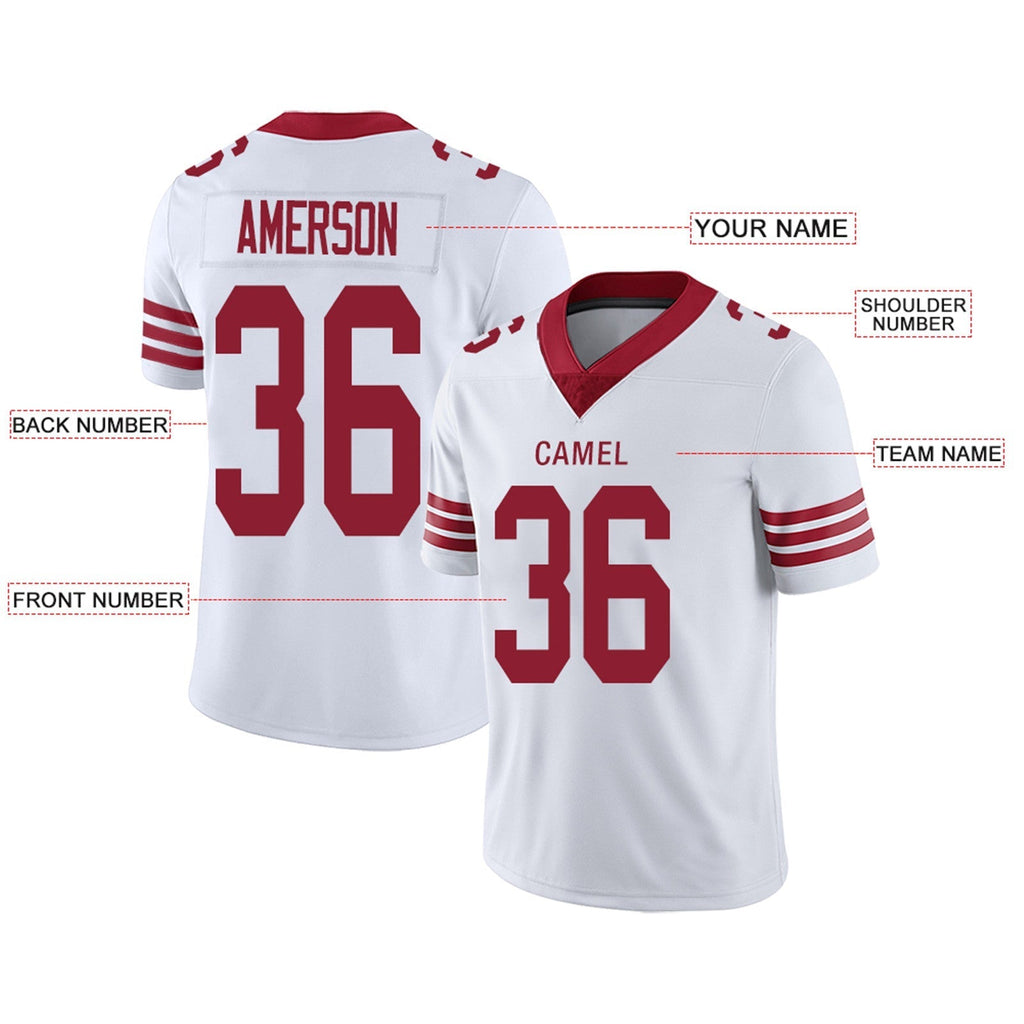 Custom Red SF Football Shirt Top